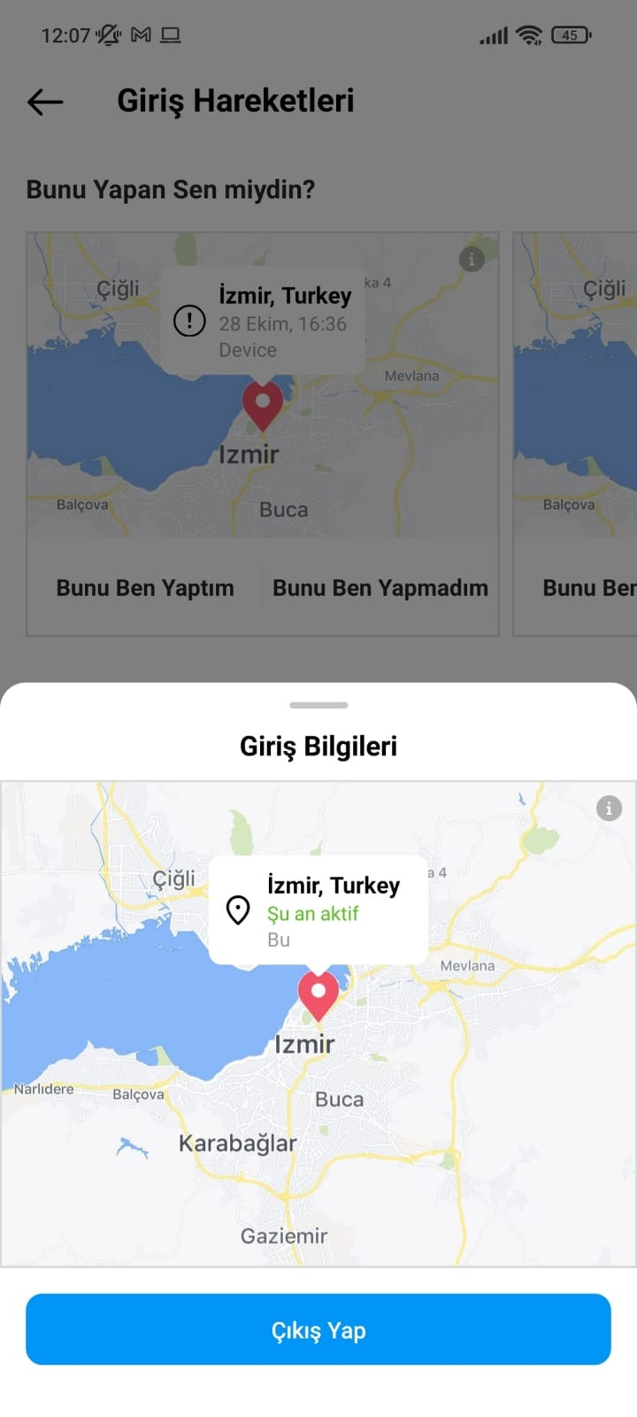 Başka bir cihazdan instagram hesabını kaldırma