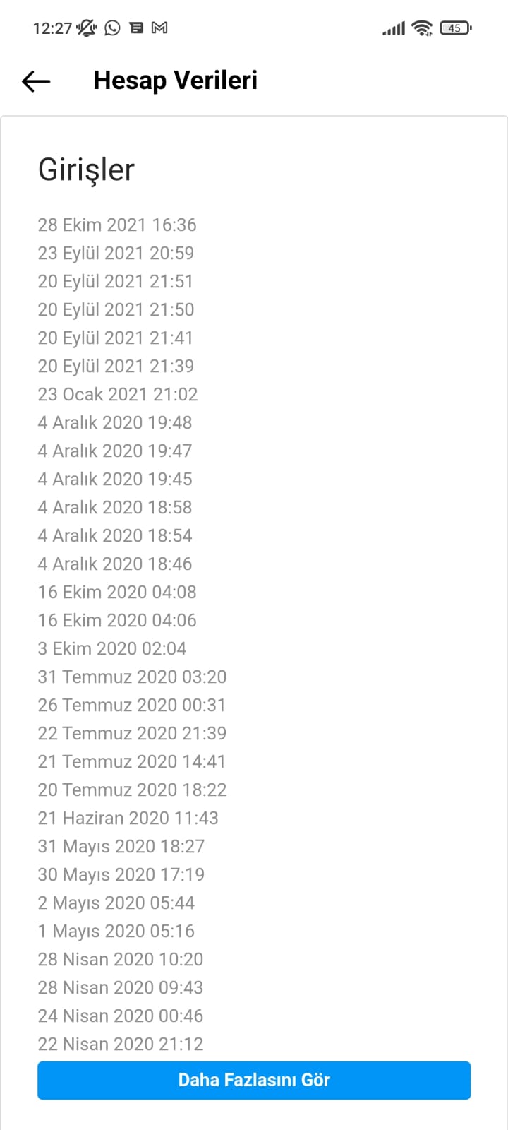 instagram hesabıma başka telefondan giriş yapılmış
