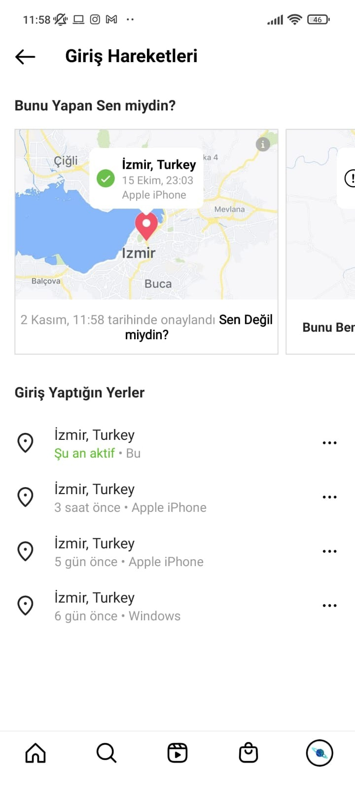 Başka bir cihazdan instagram hesabını kaldırma
