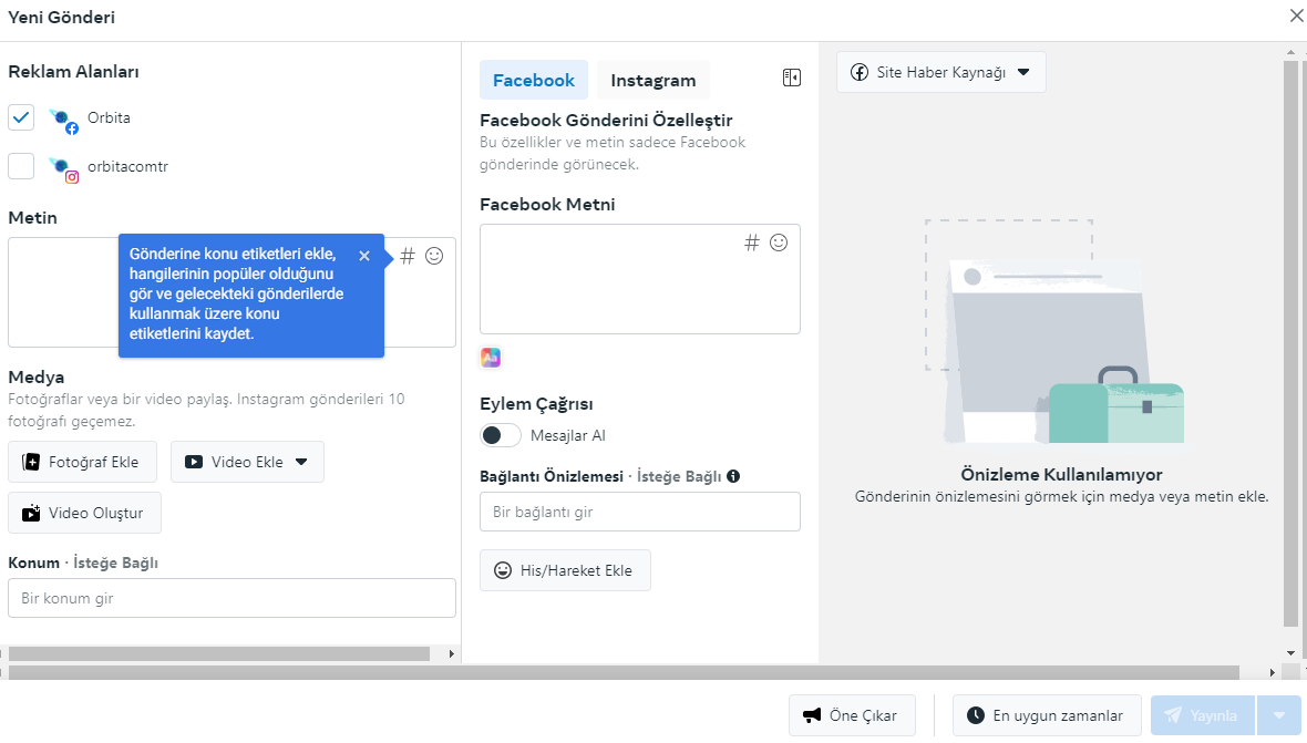 Instagram ve facebook zaman ayarlı paylaşım nasıl yapılır?
