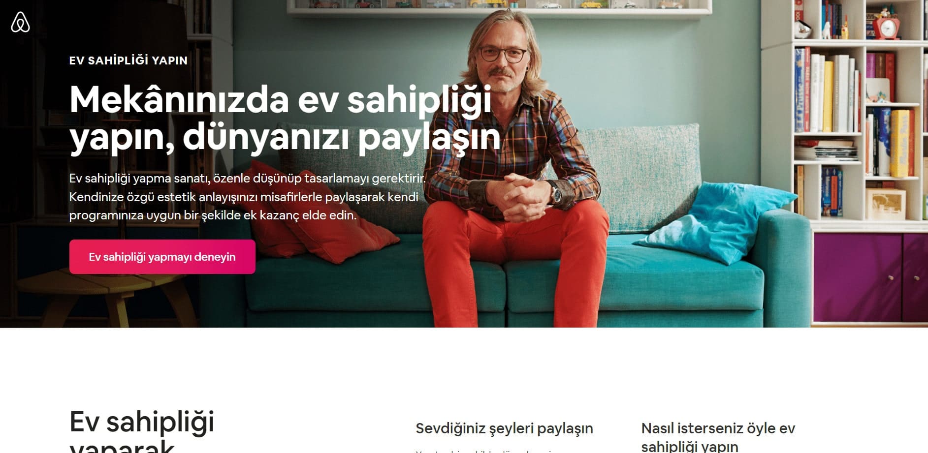 airbnb landing page örneği