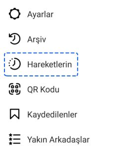 instagram hareketlerin