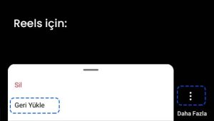 instagram silinen videoyu geri getirme