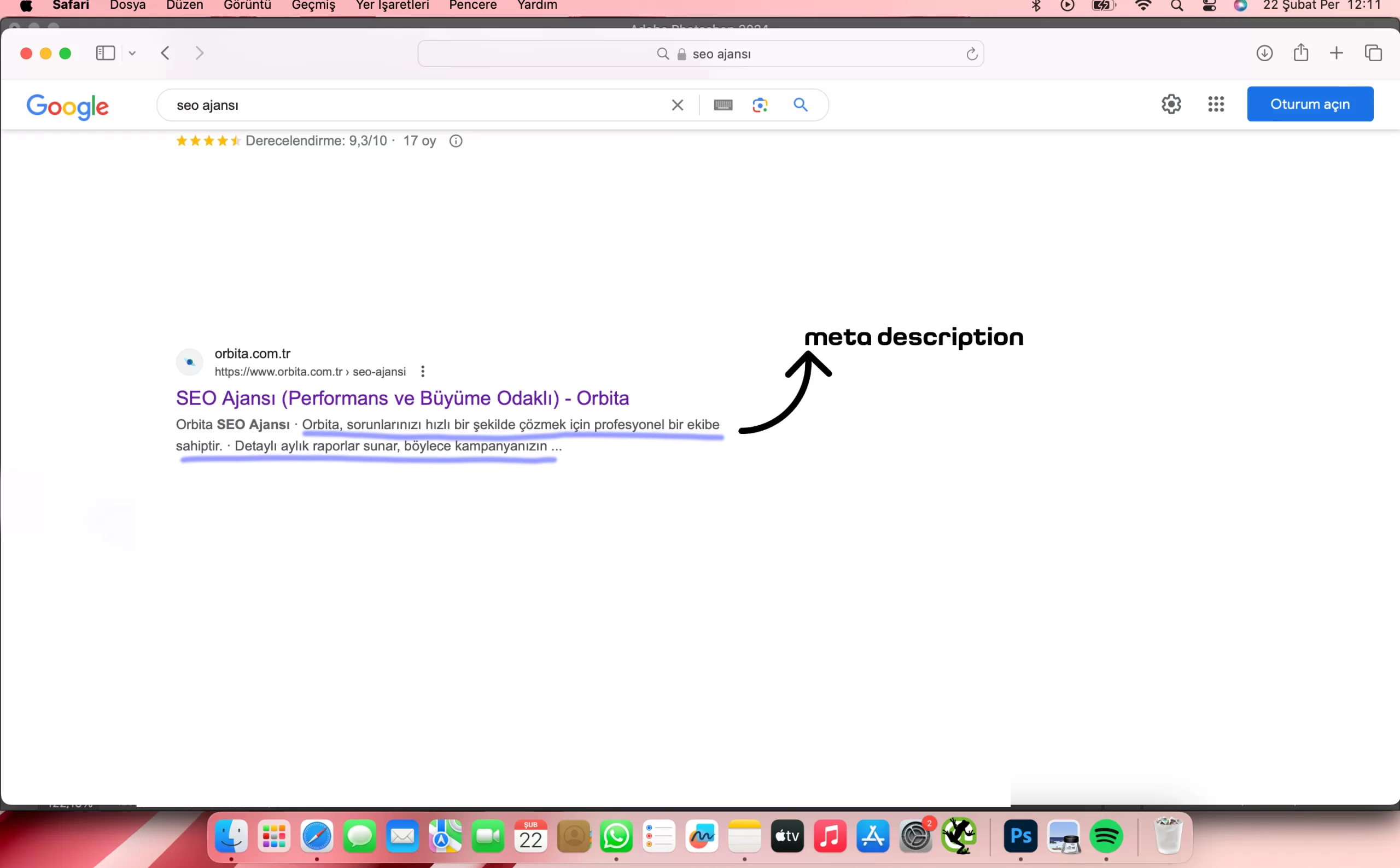 meta description