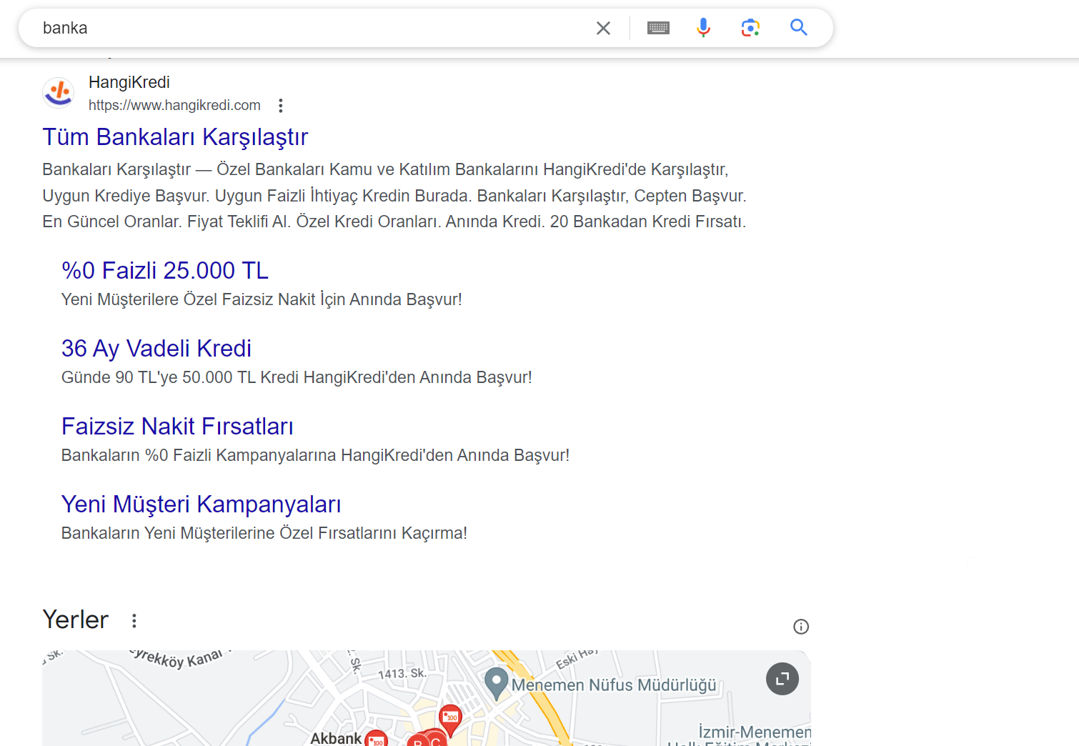 yari ulusal arama sorgusu - google ekran görüntüsü